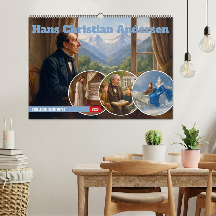 Produktbild: Hans Christian Andersen. Sein Leben, seine Werke (Wandkalender 2026 DIN A2 quer), CALVENDO Monatskalender