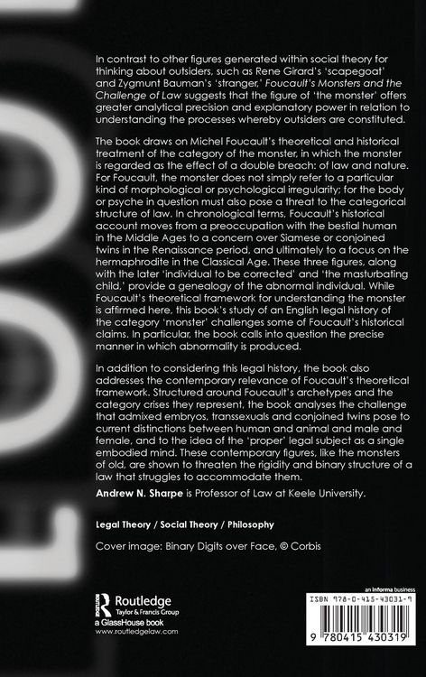 Produktbild: Foucault's Monsters and the Challenge of Law