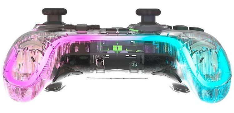 Produktbild: SPEEDLINK RAIT NX RGB Gamepad - Wireless/Wired - for PC/Android/Switch OLED/Lite, clear transparent