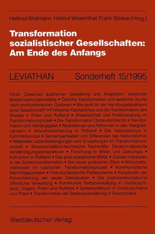 Produktbild: Transformation sozialistischer Gesellschaften: Am Ende des Anfangs