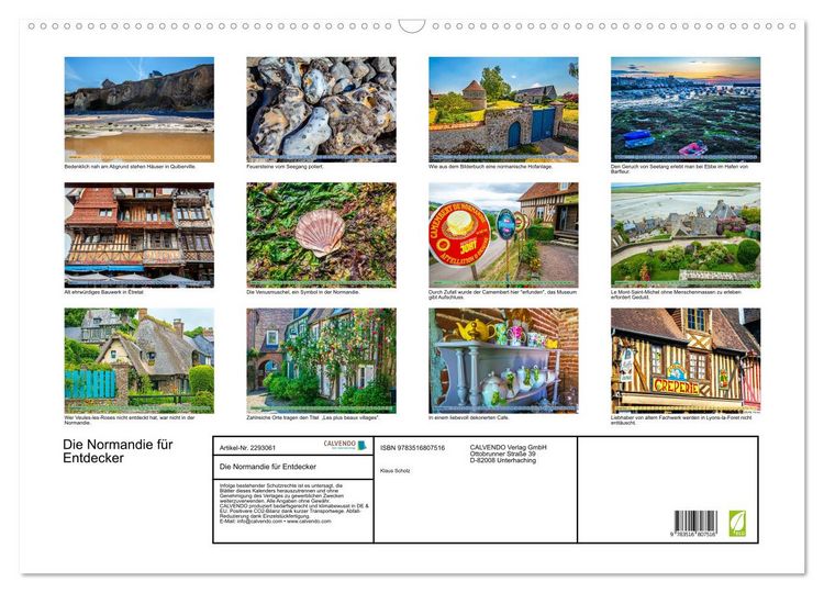 Produktbild: Die Normandie f&uuml;r Entdecker (Wandkalender 2027 DIN A2 quer), CALVENDO Monatskalender
