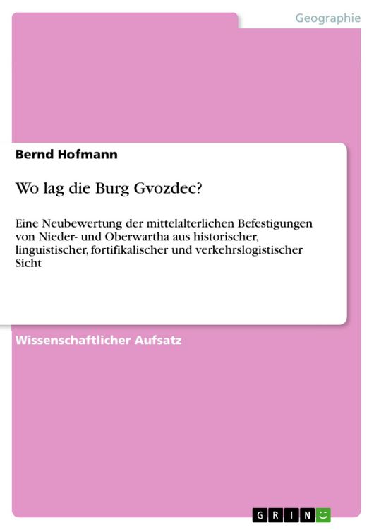 Produktbild: Wo lag die Burg Gvozdec?