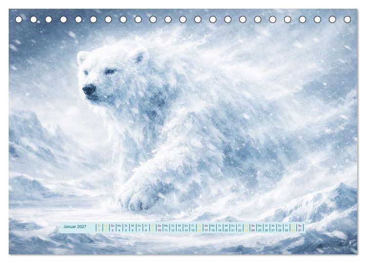 Produktbild: UNsichtbare Tiere - Eine poetische Sammlung aus Licht, Nebel und Fantasie (Tischkalender 2027 DIN A5 quer), CALVENDO Monatskalender