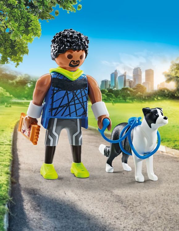 Produktbild: PLAYMOBIL 71740 Jogger mit Border Collie