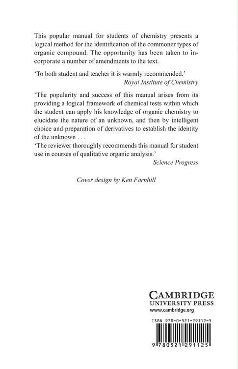 Produktbild: A Laboratory Manual of Qualitative Organic Analysis