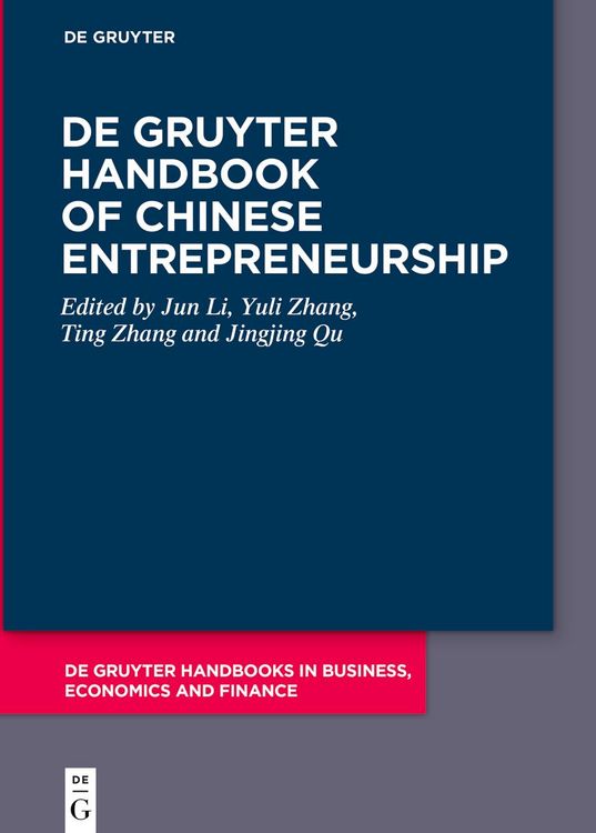 Produktbild: De Gruyter Handbook of Chinese Entrepreneurship