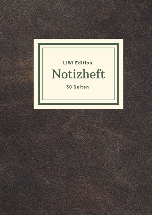 Produktbild: D&uuml;nnes Notizheft A5 liniert - Notizbuch 30 Seiten 90g/m&sup2; - Softcover schwarz - Papier