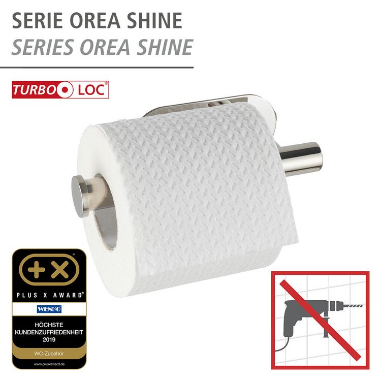 Produktbild: Turbo-Loc&reg; Toilettenpapierhalter Mod. Orea Shine, Befestigen ohne bohren