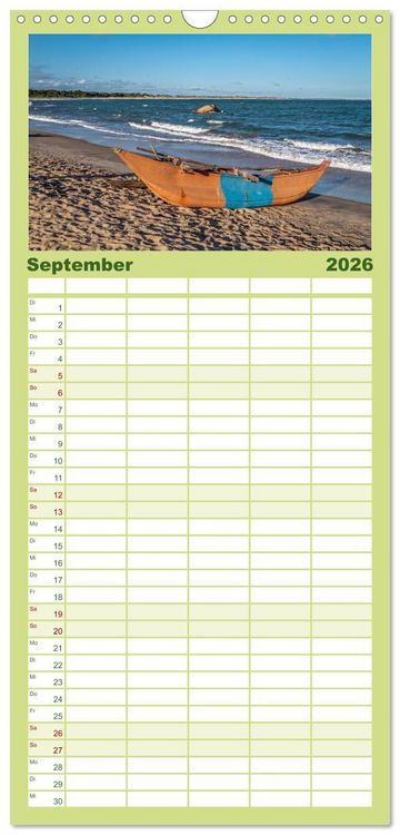 Produktbild: Familienplaner 2026 - Sri Lanka - landschaftliche Vielfalt mit 5 Spalten (Wandkalender, 21 x 45 cm) CALVENDO