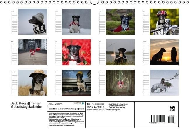 Produktbild: Jack Russell Terrier - Ein Verwandlungsk&uuml;nstler namens Jake / Geburtstagskalender (Wandkalender immerw&auml;hrend DIN A3 quer)