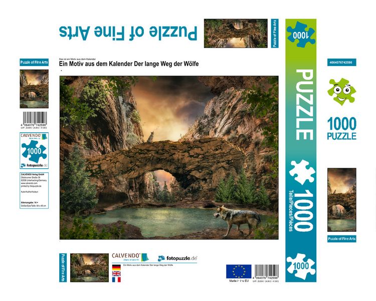 Produktbild: CALVENDO Puzzle Ein Motiv aus dem Kalender Der lange Weg der W&ouml;lfe | 1000 Teile Lege-Gr&ouml;&szlig;e 64x48cm Foto-Puzzle f&uuml;r gl&uuml;ckliche Stunden
