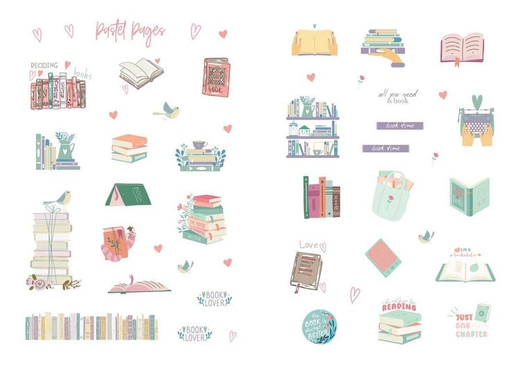 Produktbild: I love books &ndash; Mein Stickerbuch: F&uuml;r alle #booklover