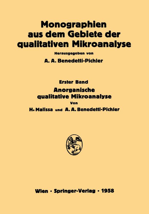 Produktbild: Anorganische Qualitative Mikroanalyse