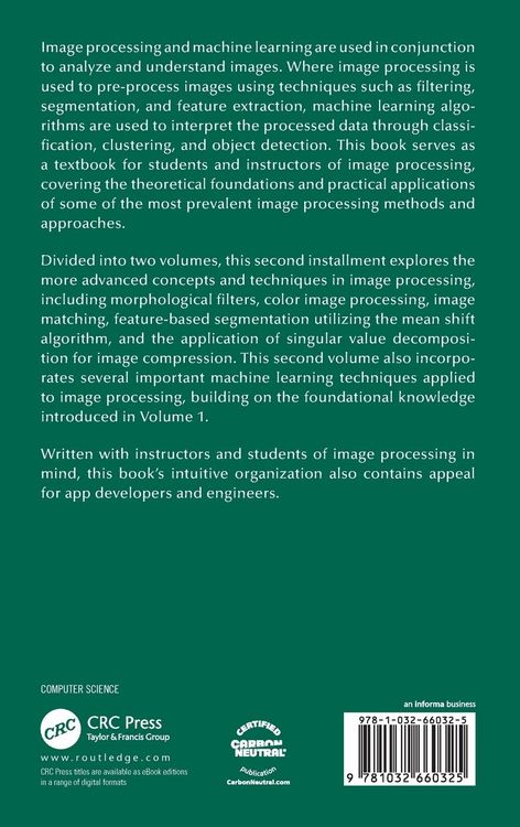 Produktbild: Image Processing and Machine Learning, Volume 2