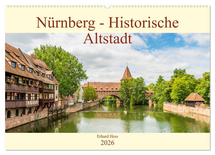 Produktbild: N&uuml;rnberg - Historische Altstadt (Wandkalender 2026 DIN A2 quer), CALVENDO Monatskalender