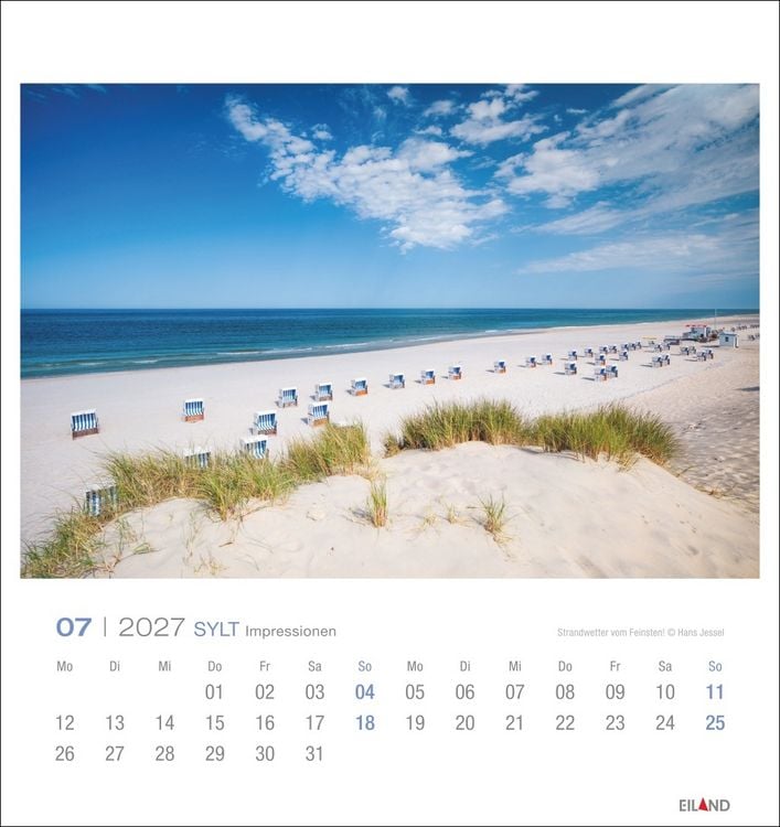 Produktbild: Sylt Impressionen Postkartenkalender 2027