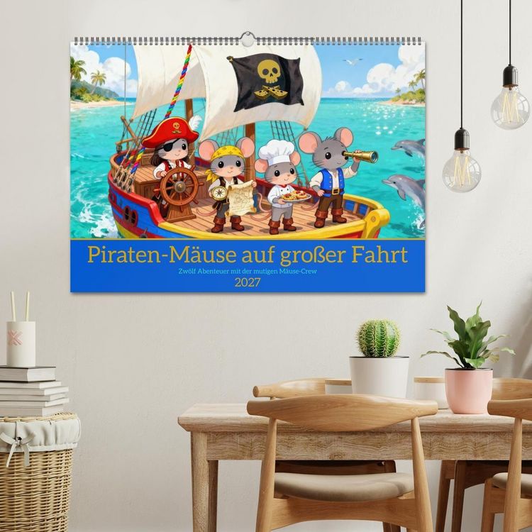 Produktbild: Piraten-M&auml;use auf gro&szlig;er Fahrt (Wandkalender 2027 DIN A2 quer), CALVENDO Monatskalender