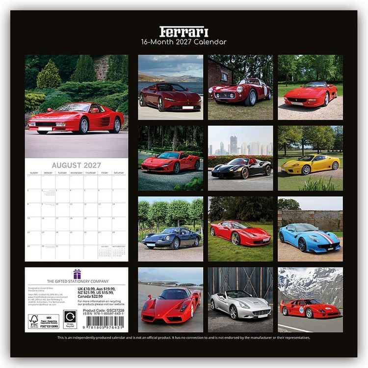 Produktbild: Ferrari 2027 &ndash; 16-Monatskalender