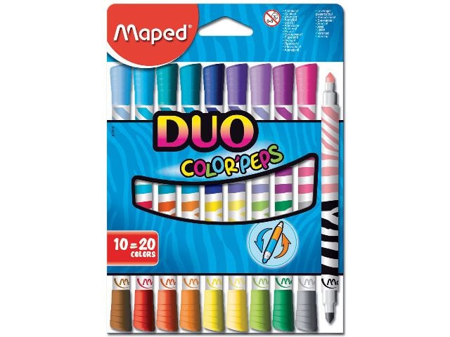 Produktbild: Maped Filzstifte DUO Color'Peps 20 Farben 10 St&uuml;ck