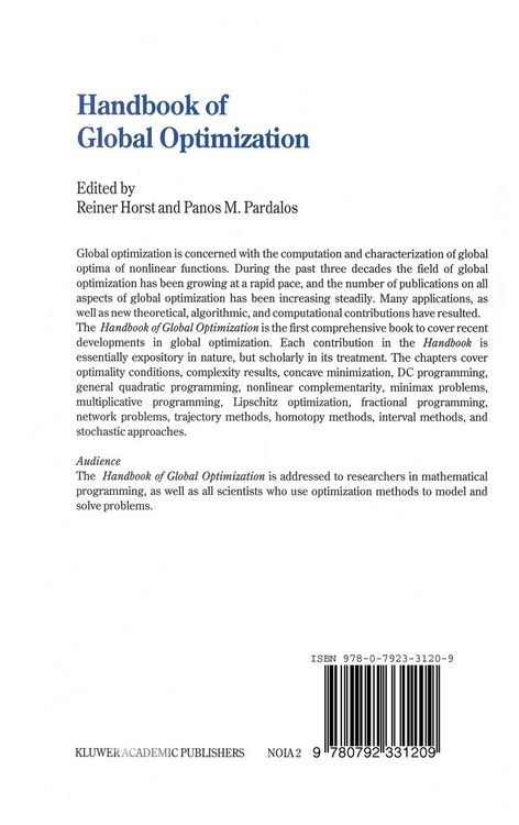 Produktbild: Handbook of Global Optimization