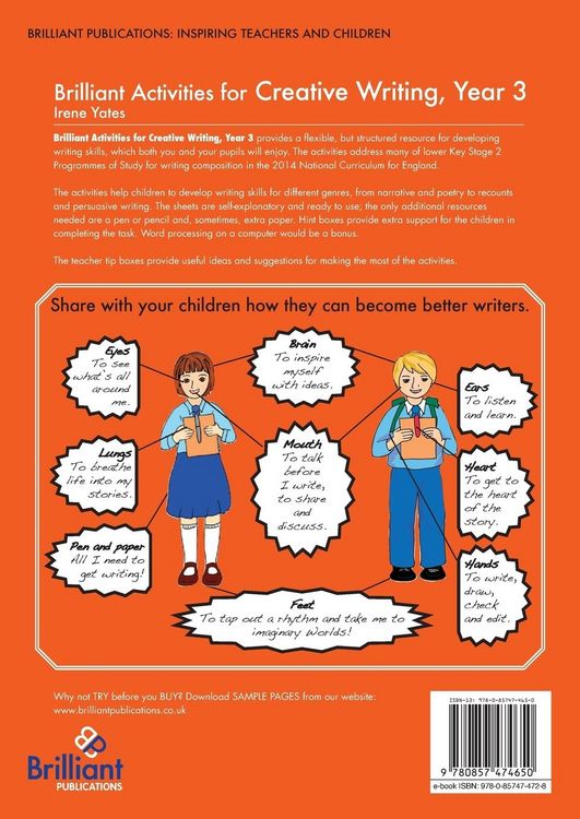 Produktbild: Brilliant Activities for Creative Writing, Year 3-Activities for Developing Writing Composition Skills
