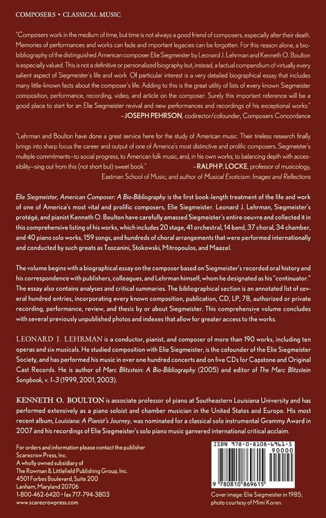 Produktbild: Elie Siegmeister, American Composer
