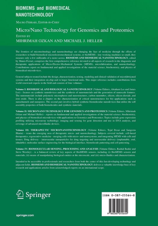 Produktbild: BioMEMS and Biomedical Nanotechnology