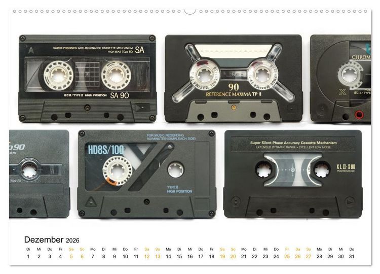 Produktbild: Audio Tapes (Wandkalender 2026 DIN A2 quer), CALVENDO Monatskalender