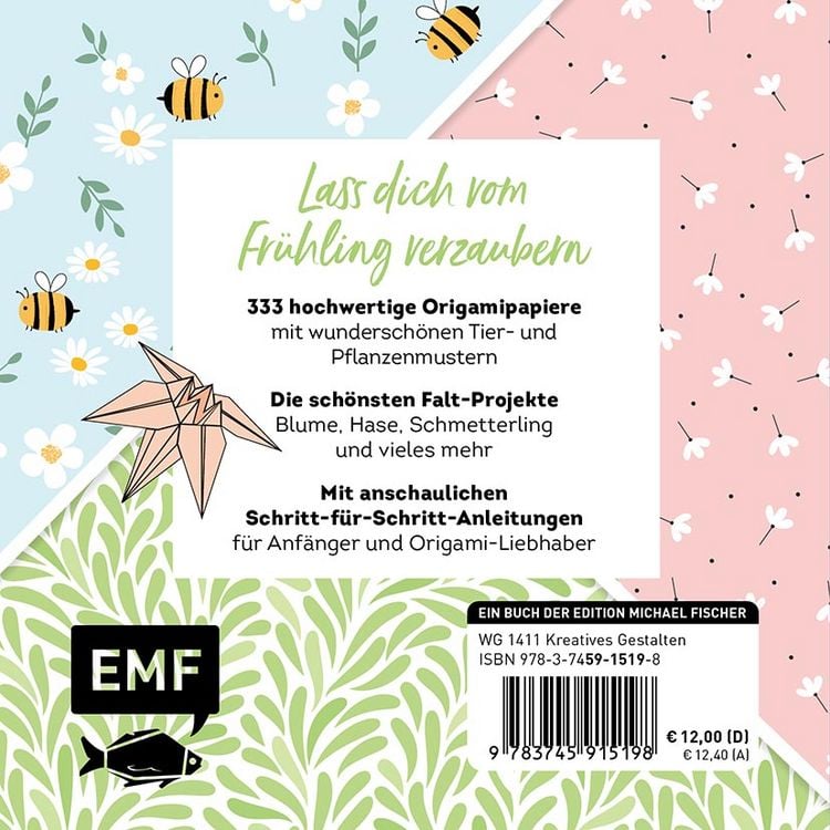 Produktbild: 333 Origami &ndash;&nbsp;Spring Time &ndash; Zaubersch&ouml;ne Papiere falten f&uuml;r Fr&uuml;hling & Ostern