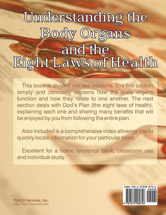 Produktbild: Understanding the Body Organs & The Eight Laws of Health