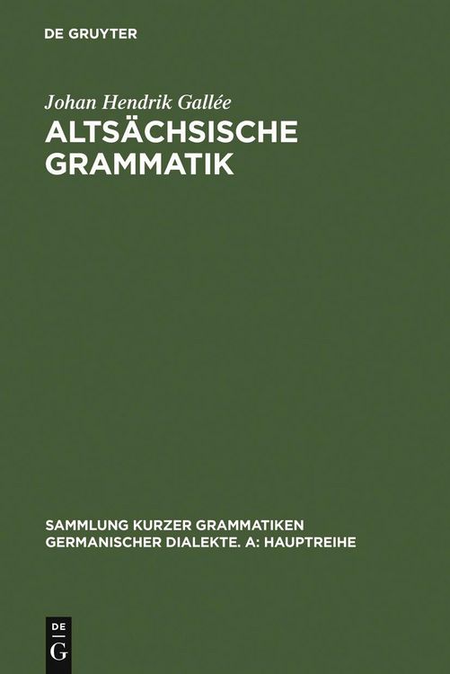 Produktbild: Alts&auml;chsische Grammatik