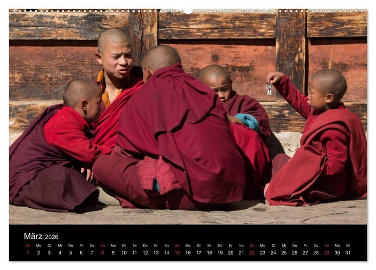 Produktbild: Bhutan 2026 - Land des Donnerdrachens (Wandkalender 2026 DIN A2 quer), CALVENDO Monatskalender