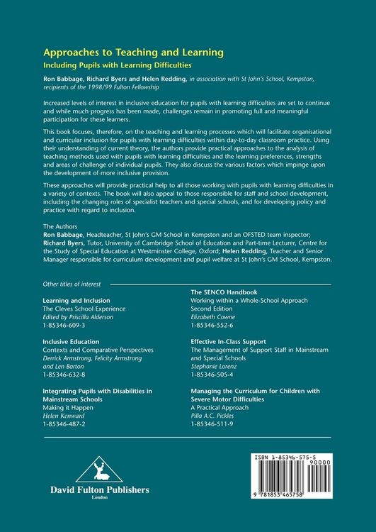 Produktbild: Approaches to Teaching and Learning