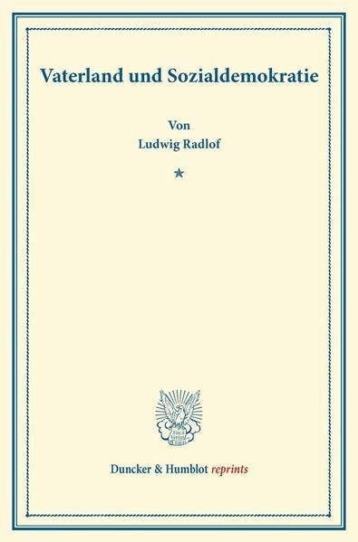 Produktbild: Vaterland und Sozialdemokratie.