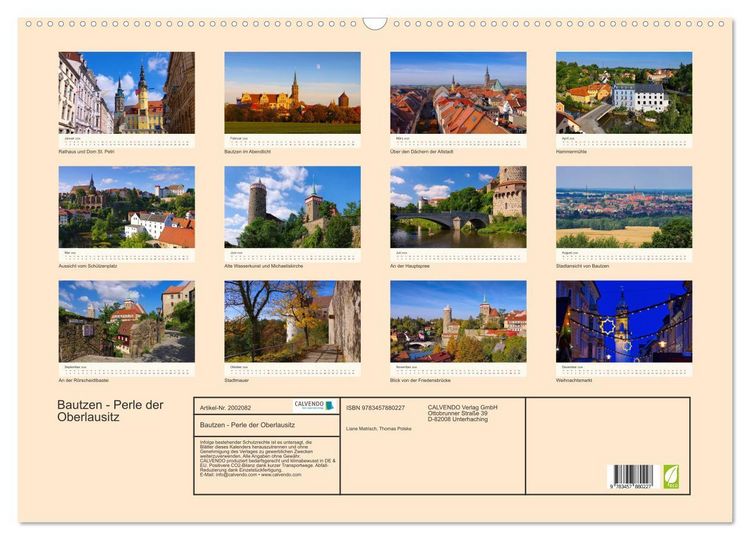 Produktbild: Bautzen - Perle der Oberlausitz (Wandkalender 2026 DIN A2 quer), CALVENDO Monatskalender