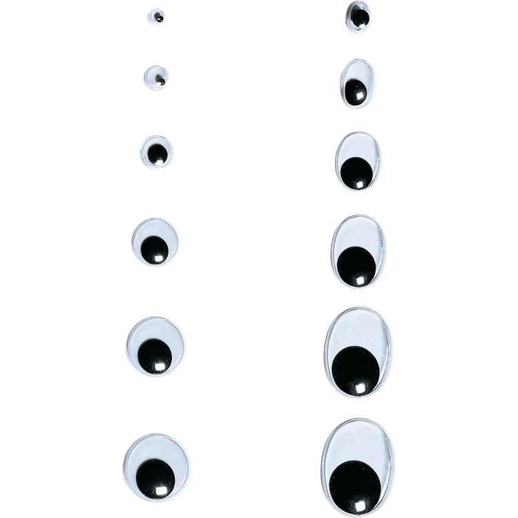 Produktbild: Folia Wackelaugen RUND, nicht selbstklebend, 14mm, 100 St&uuml;ck, wei&szlig;