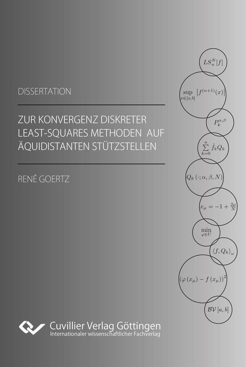 Produktbild: Zur Konvergenz diskreter Least-Squares Methoden auf &auml;quidistanten St&uuml;tzstellen