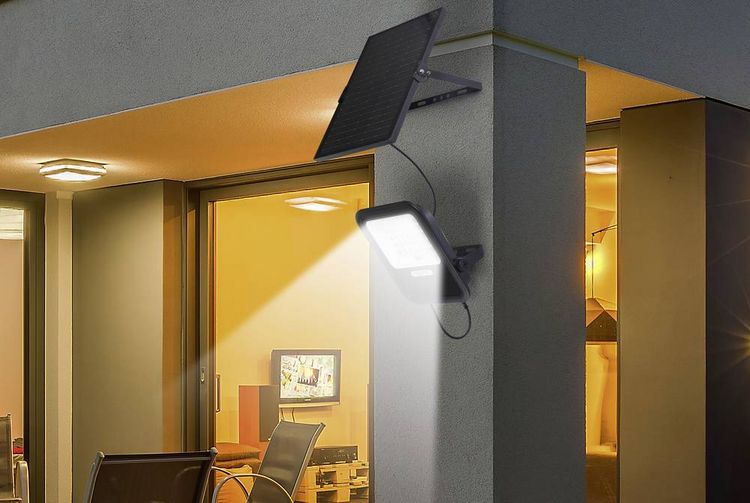 Produktbild: Sygonix SY-6313014 Solar-Wandstrahler 20W Leuchtfarben: Warmwei&szlig;