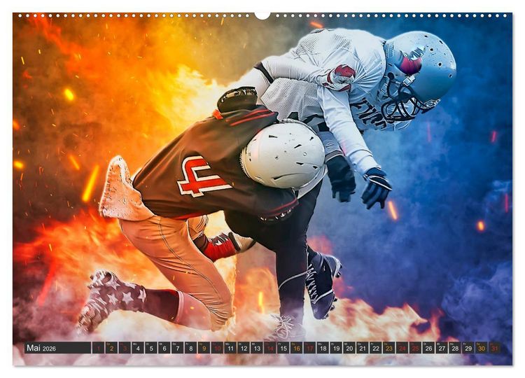 Produktbild: Faszination American Football (hochwertiger Premium Wandkalender 2026 DIN A2 quer), Kunstdruck in Hochglanz