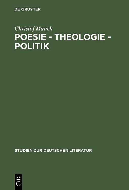 Produktbild: Poesie - Theologie - Politik