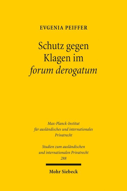 Produktbild: Schutz gegen Klagen im forum derogatum