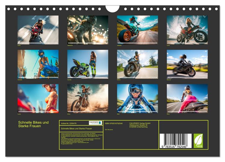 Produktbild: Schnelle Bikes und Starke Frauen (Wandkalender 2027 DIN A4 quer), CALVENDO Monatskalender