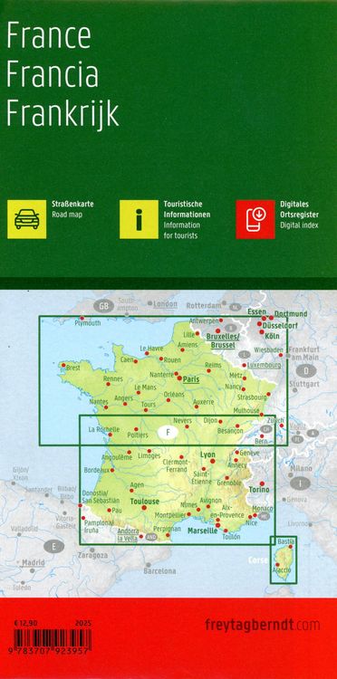 Produktbild: freytag & berndt Stra&szlig;enkarte Frankreich 1:800.000