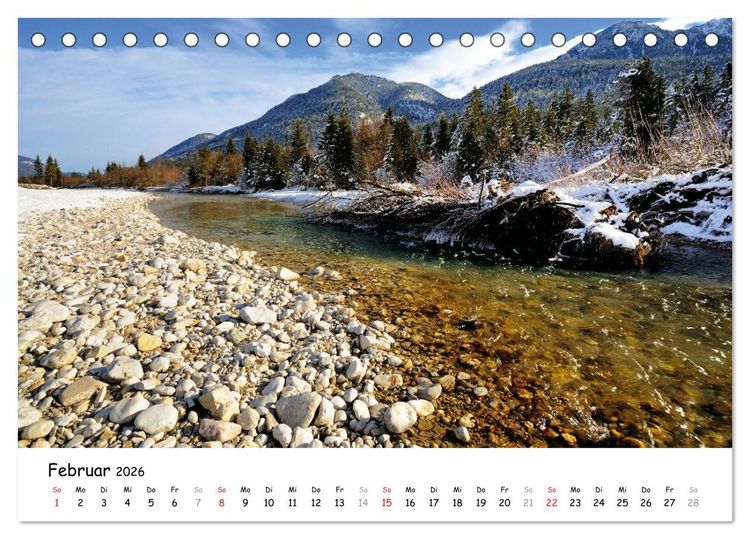 Produktbild: Wundersch&ouml;nes Isartal 2026 (Tischkalender 2026 DIN A5 quer), CALVENDO Monatskalender