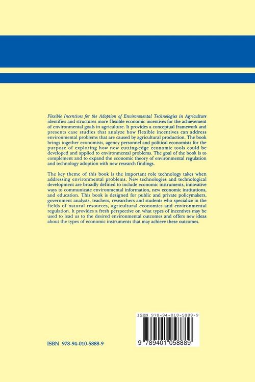 Produktbild: Flexible Incentives for the Adoption of Environmental Technologies in Agriculture