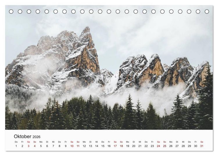 Produktbild: Einzigartige Berggipfel (Tischkalender 2026 DIN A5 quer), CALVENDO Monatskalender