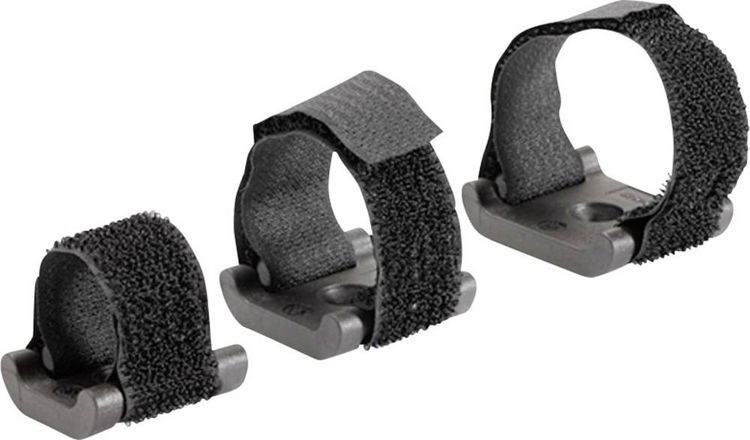 Produktbild: Hebotec Klettbandsockel zum B&uuml;ndeln, mit Sockel, zum Anschrauben Haft- und Flauschteil (B x H) 30 mm x 300 mm Schwarz 1 St.