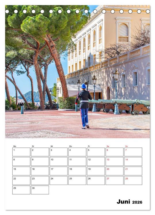Produktbild: Monaco - F&uuml;rstentum an der C&ocirc;te d'Azur (Tischkalender 2026 DIN A5 hoch), CALVENDO Monatskalender