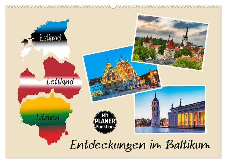 Produktbild: Entdeckungen im Baltikum (Wandkalender 2026 DIN A2 quer), CALVENDO Monatskalender