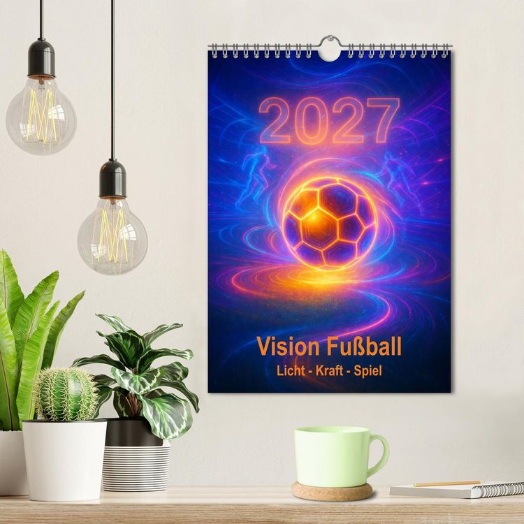 Produktbild: Vision Fu&szlig;ball Licht - Kraft - Spiel (Wandkalender 2027 DIN A4 hoch), CALVENDO Monatskalender